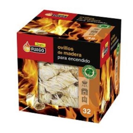 OVILLOS MADERA ECOLOGICOS ENCENDIDO 32 UDS. 50287