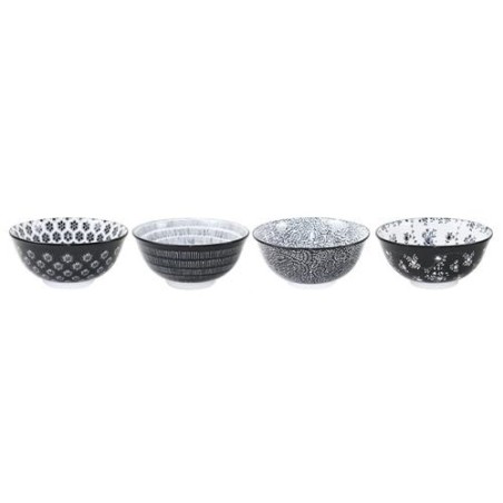 BOL PORCELANA SURTIDO 4 NEGRO 15CM 691901