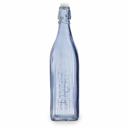 BOTELLA GASEOSA CUADRAD 1L AZUL VIBA QD