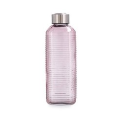 BOTELLA VIDRIO ROSA ACERO INOX 1,3L VELVET QUID