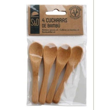 SET 4 CUCHARAS PEQUEÑAS BAMBU KA3902