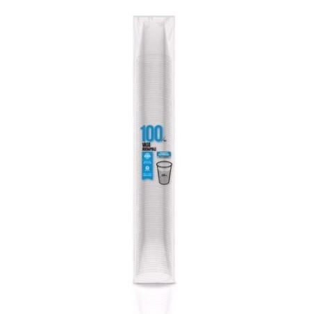 VASO PLASTICO TRANSPARENTE 220CC (PACK-100) 5200