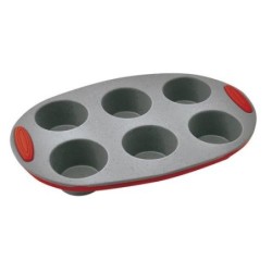 MOLDE SILICONA PLATINO 6 MAGDALENAS Ø6CM MC62