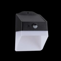 APLIQUE SOLAR PARED 2W 220LM 6000K NEGRO