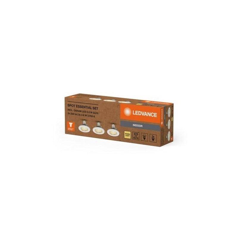 FOCO SPOT ESSENTIAL BLANCO 2.6W GU10 BL-3