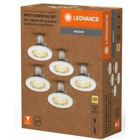 FOCO SPOT ESSENTIAL BLANCO 2.6W GU10 BL-5