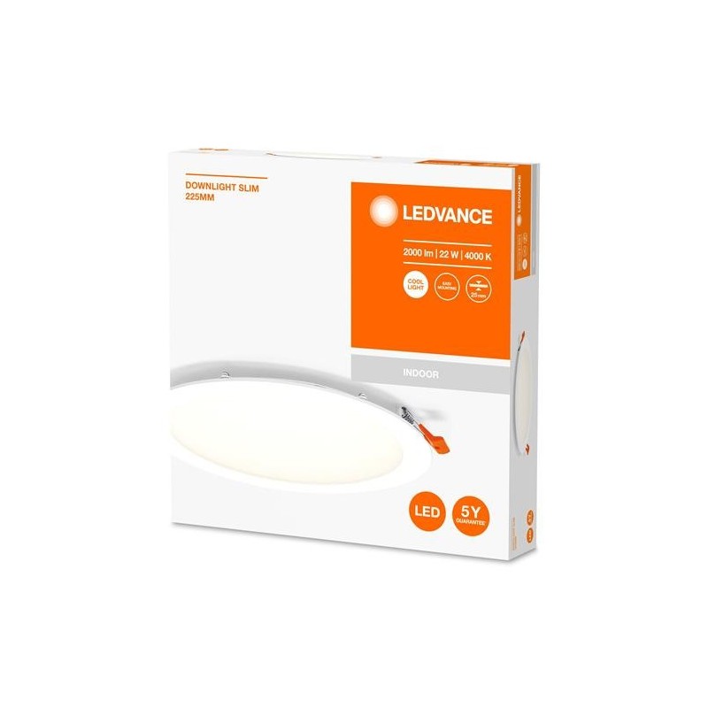 FOCO DOWNLIGHT SLIM 225MM 22W 4000K 230V BLANCO