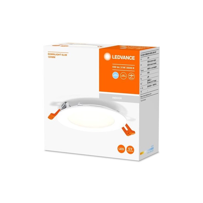 FOCO DOWNLIGHT SLIM 120MM 8W 6500K 230V BLANCO