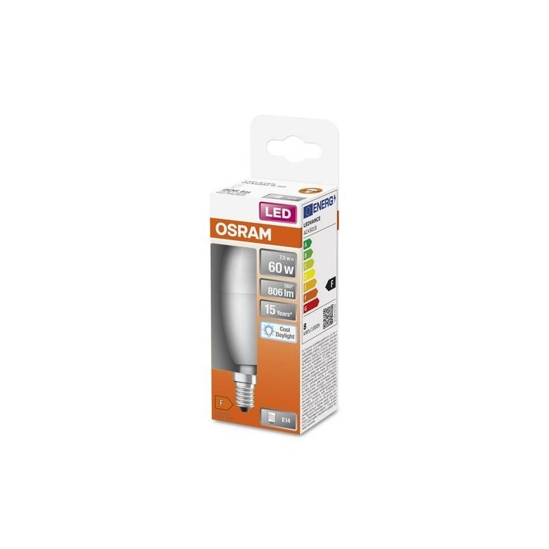 BOMBILLA LED VELA 7W/865 E14 FRIA