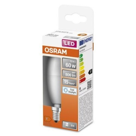 BOMBILLA LED VELA 7W/865 E14 FRIA