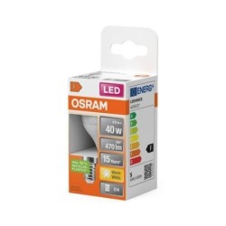 BOMBILLA LED ESFERICA 4.9W/827 E14 CALIDA