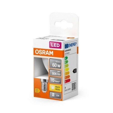 BOMBILLA LED ESFERICA 7W/827 E14 CALIDA