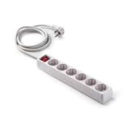 BASE 6 TOMAS TT C/CABLE 5M BLANCO 9/906
