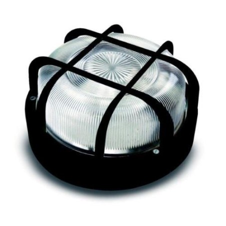 APLIQUE REDONDO E27 100 W. NEGRO 4411G