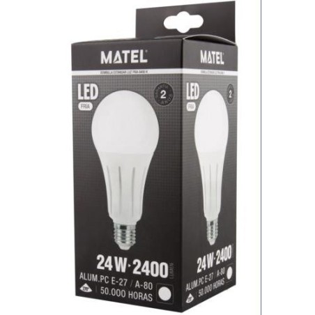 BOMBILLA LED ESTANDAR E27 24 WATIOS FRIA 23294