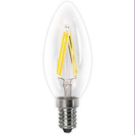 BOMBILLA LED FILAMENTO VELA FRIA E14 4W 400LM