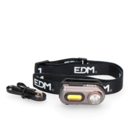 LINTERNA CABEZA LED 400LM RECARGABLE EDM 36416