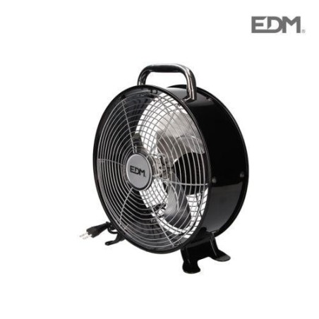 VENTILADOR SOBREMESA VINTAGE 30W 20CM NEGRO 33927