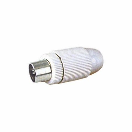 CONECTOR ANTENA MACHO-RECTO BLANCO 10535BL