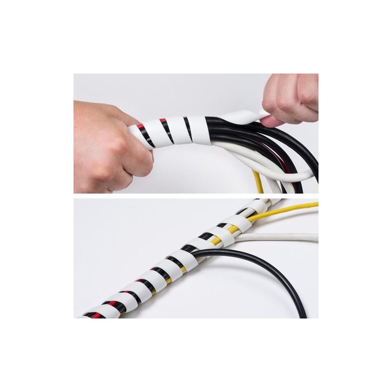 ESPIRAL CABLES BLANCO 2.5M 10-40MMØ CTW2.5W