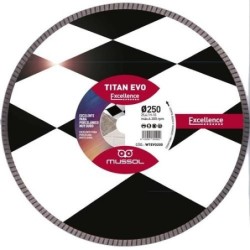 DISCO DIAMANTE TITAN EVO 250MM EJE 22,23/25,4MM