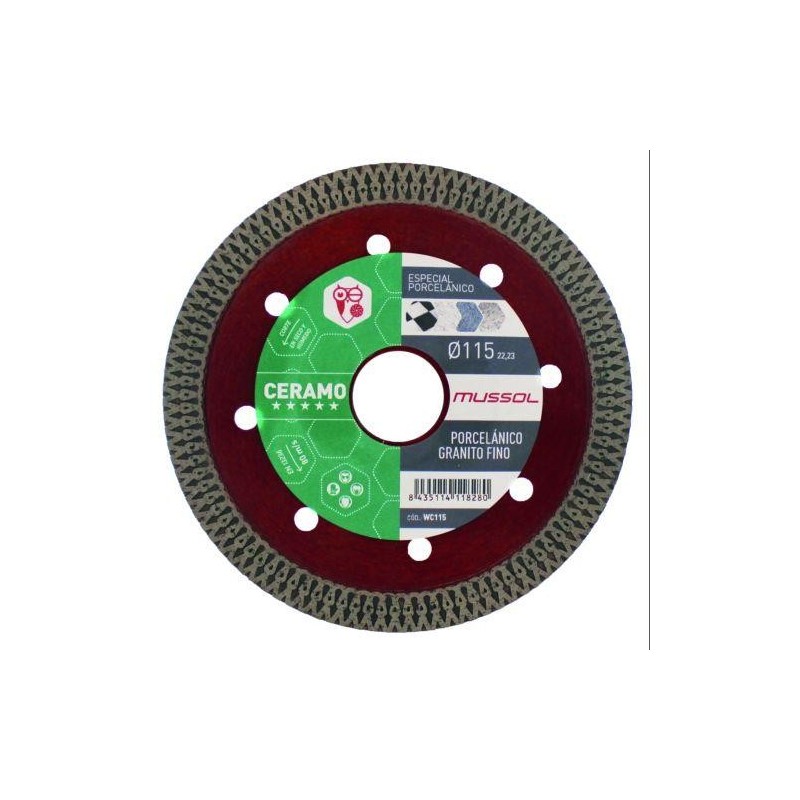DISCO DIAMANTE CERAMO 115 MM. WC115