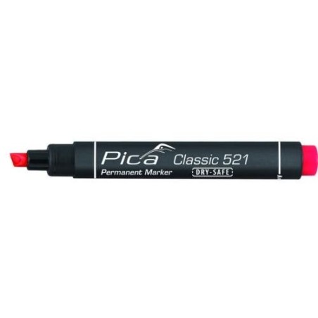 MARCADOR PERMANENTE PICA TIPO PINCEL ROJO