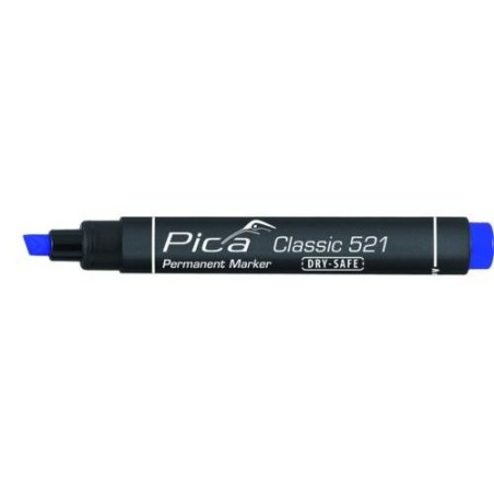 MARCADOR PERMANENTE PICA TIPO PINCEL AZUL