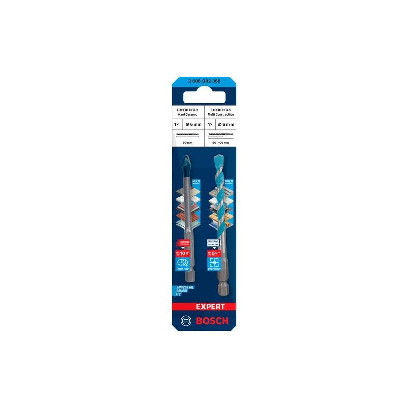 CONJUNTO BROCA CERAMIC HEX-9 +MULTIC HEX-9 6MM