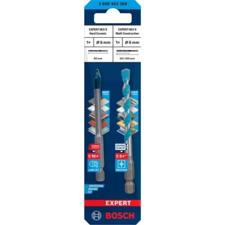 CONJUNTO BROCA CERAMIC HEX-9 +MULTIC HEX-9 6MM
