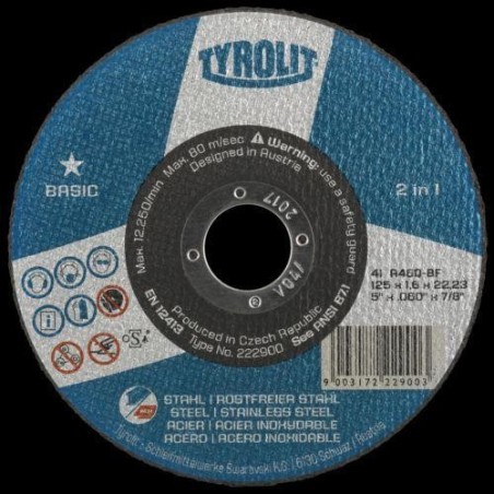 DISCO CORTE ACERO/INOXIDABLE BASIC 230X3X22 222044