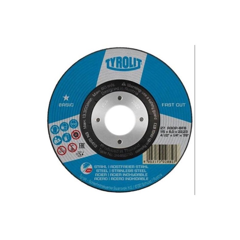 DISCO DESBASTE ACERO A30BF 178X6X22,2