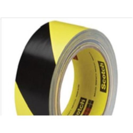 CINTA VINILO FRANJA SEGURIDAD NEGRO AMARILLO   766