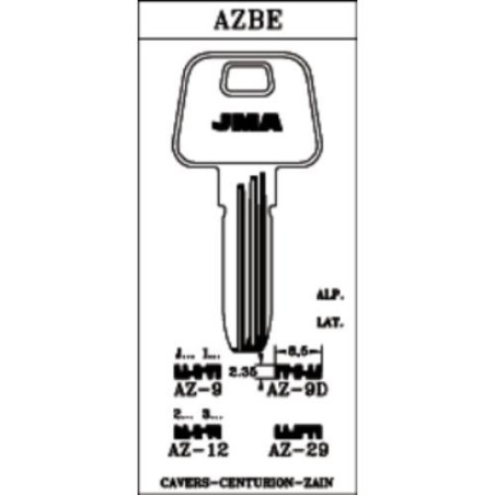 LLAVIN LATON SEGURIDAD PARA HS-7 AZ-29