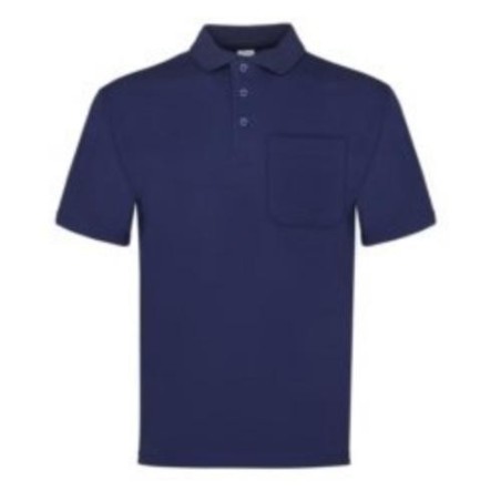 POLO M/CORTA AZUL 1 BOLSILLO T.S 100-AM