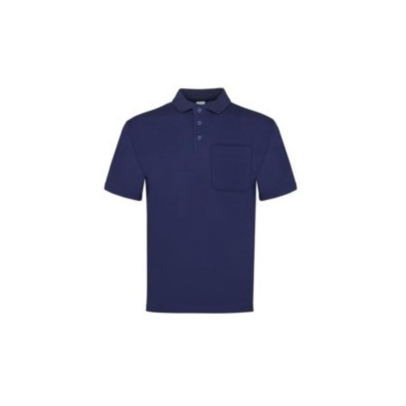 POLO M/CORTA AZUL 1 BOLSILLO T. M 100-AM