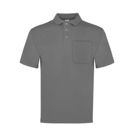 POLO M/CORTA GRIS 1 BOLSILLO T. S 100-GR