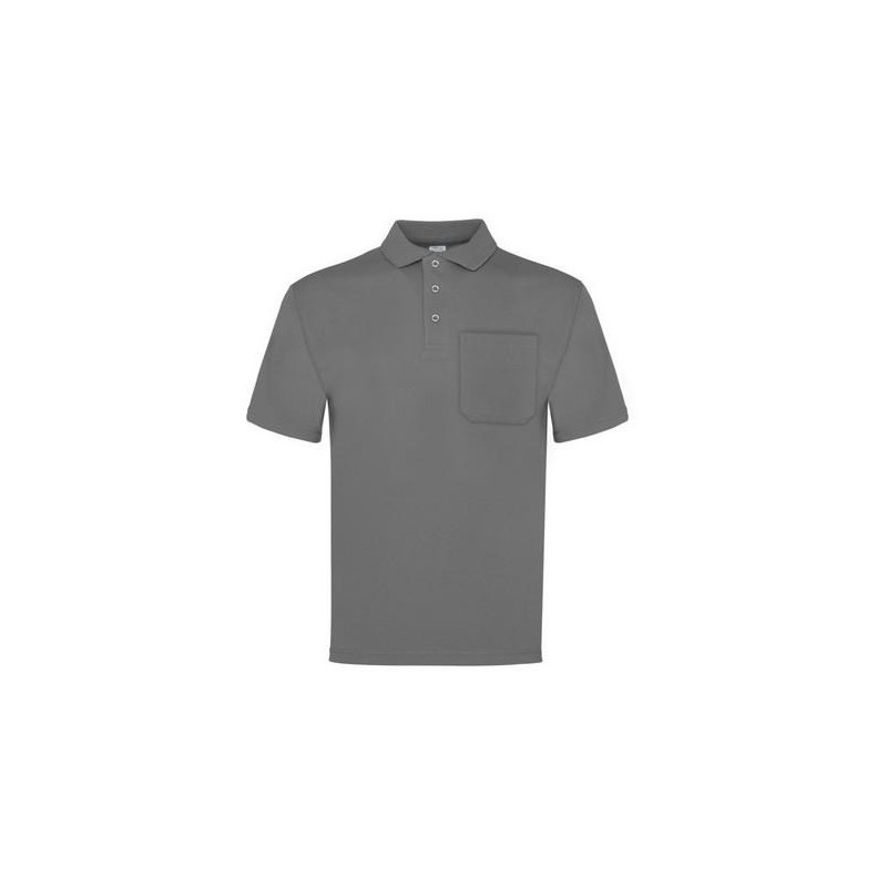 POLO M/CORTA GRIS 1 BOLSILLO T. L 100-GR