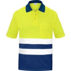 POLO ALTA VISIBILIDAD BICOLOR MANGA CORTA AZUL 3XL