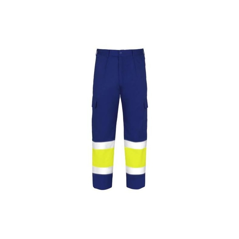 PANTALON ALTA VISIBILIDAD TERGAL AZUL MARINO T-54
