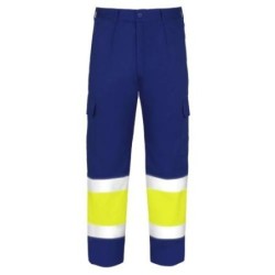 PANTALON ALTA VISIBILIDAD TERGAL AZUL MARINO T-56