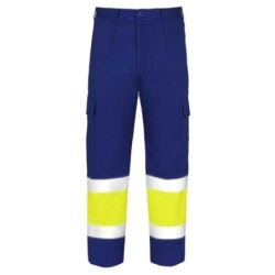 PANTALON ALTA VISIBILIDAD TERGAL AZUL MARINO T-62