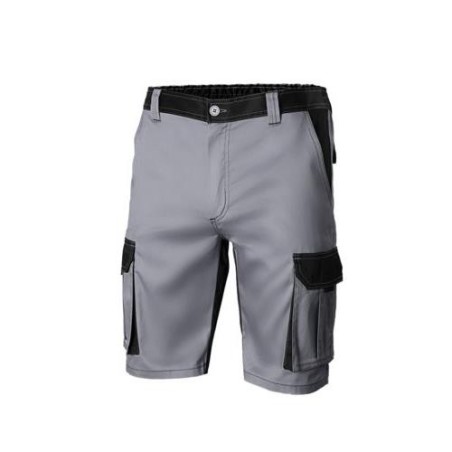 BERMUDA BICOLOR MULTIBOLSILLOS GRIS/NEGRO T-40