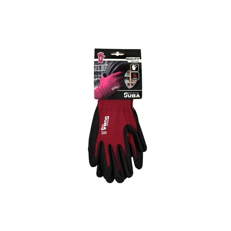 GUANTE NITRILO AGILITY 9/L GRANATE (H4118/9)