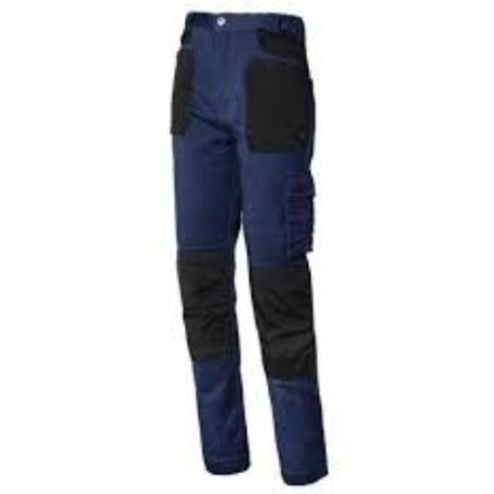 PANTALON STRETCH AZUL/ NEGRO 8730B T-S