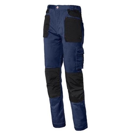 PANTALON STRETCH AZUL/ NEGRO 8730 T-M