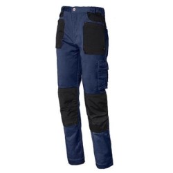 PANTALON STRETCH AZUL/ NEGRO 8730 T-XL