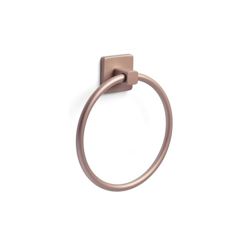 TOALLERO ARO BAÑO ADHESIVO KALO ORO ROSA 6320426