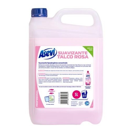 SUAVIZANTE HIPOALERGENICO TALCO ROSA 5L ASEVI