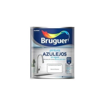 ESMALTE AZULEJOS AL AGUA BLANCO SATINADO 750ML